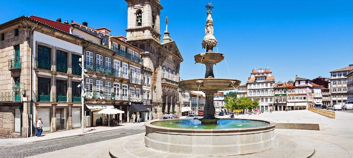The beautiful university city of Guimarães, northern Portugal